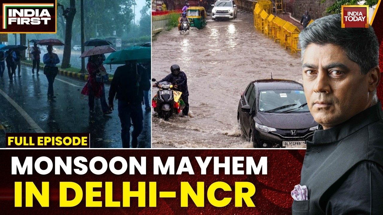 Live: Monsoon Mayhem Cripples Delhi-NCR | Delhi, Gurugram & Noida Reel Under Rain | Watch