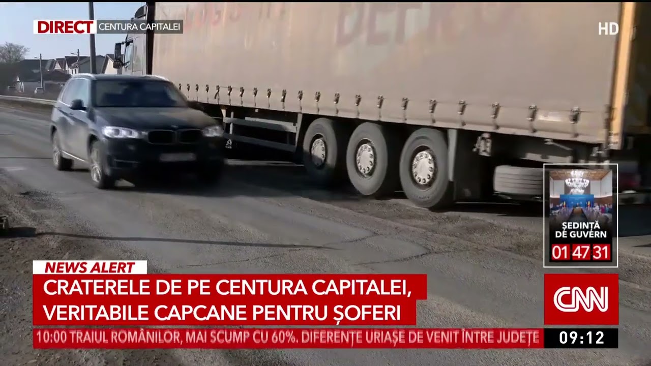 Craterele de pe centura Capitalei, veritabile capcane pentru șoferi
