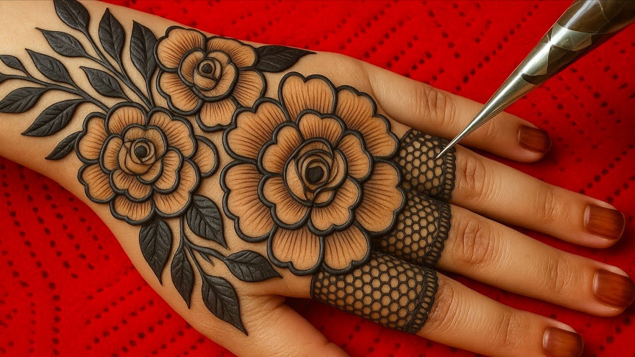 Beautiful mehndi design for hands 🔥 flowers mehndi design|| mehandi ke design