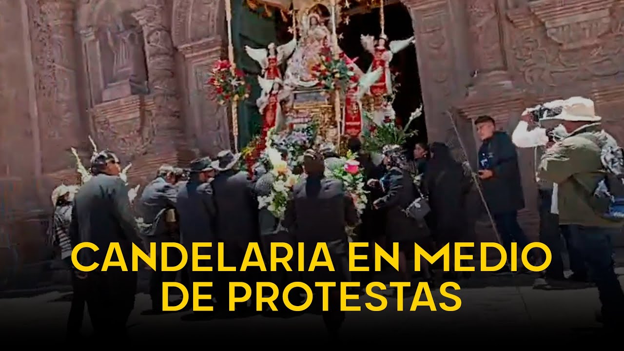 La fiesta de la Candelaria en Puno se realizó en medio de manifestantes que rechazaban al obispo