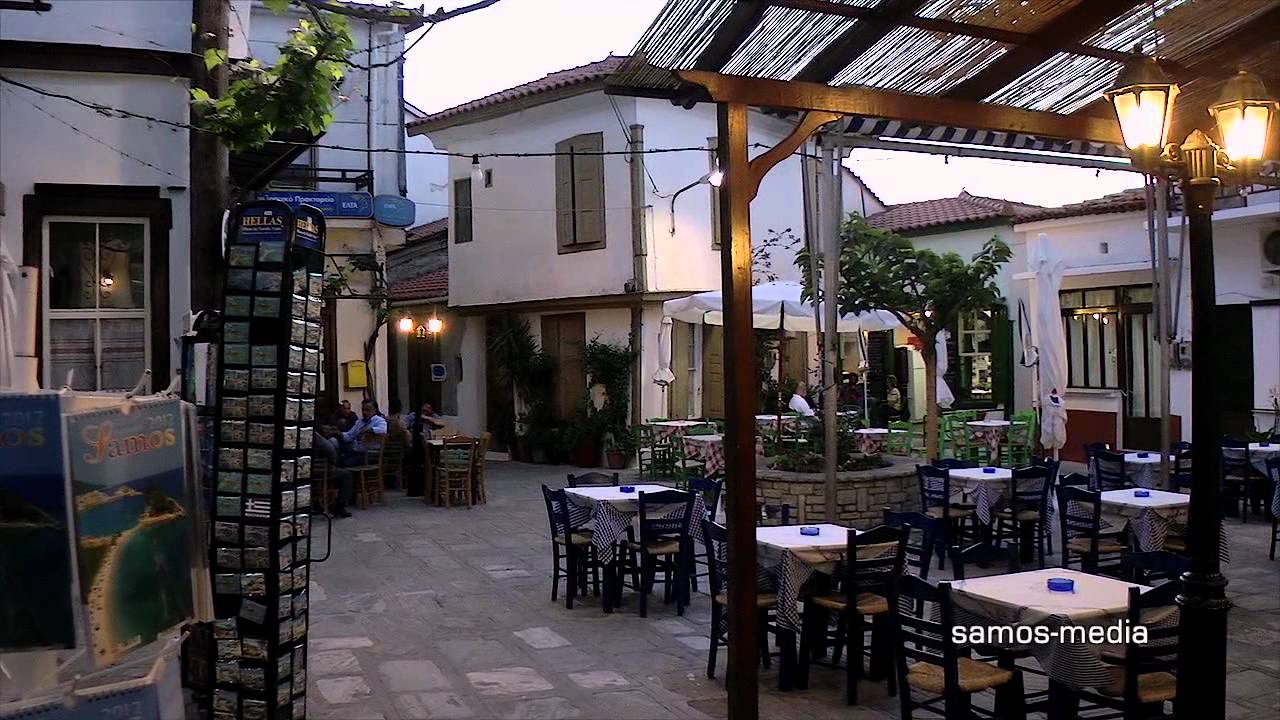 A visit to the village square of Vourliotes / Samos, Greece