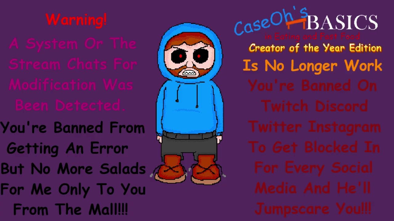 Скриншот ошибки защиты от пиратства Caseoh's Basics (не мой)