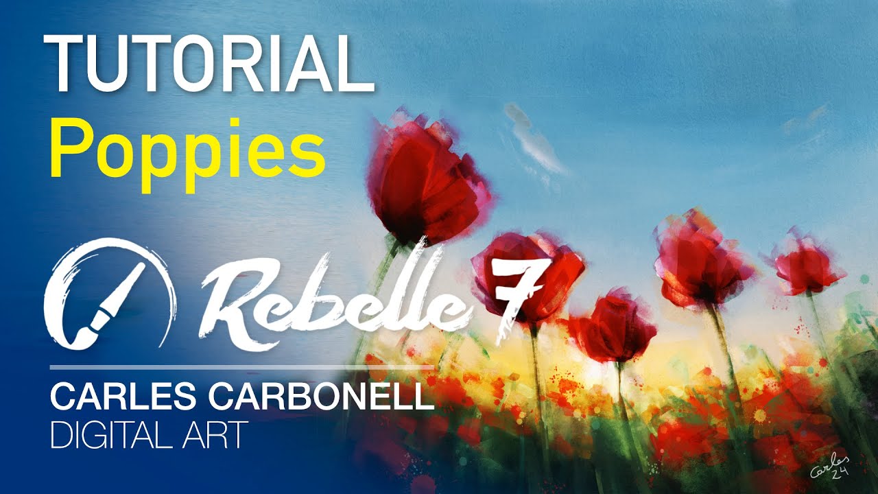 Poppies Painting   Rebelle 7 Tutorial