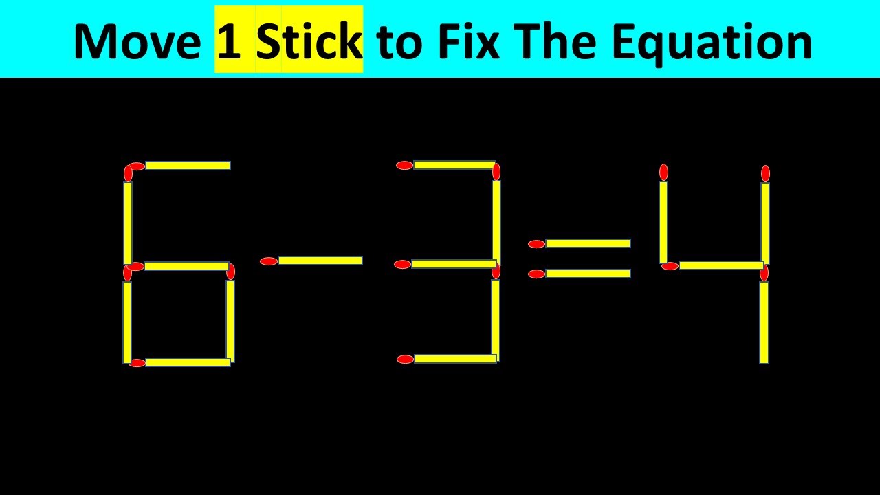 Matchstick Puzzle - Fix The Equation #matchstickpuzzle #simplylogical