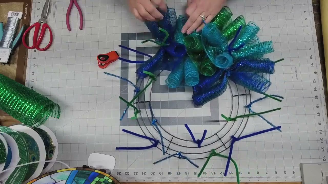 How to Make a Stained Glass Peacock Wreath Tutorial