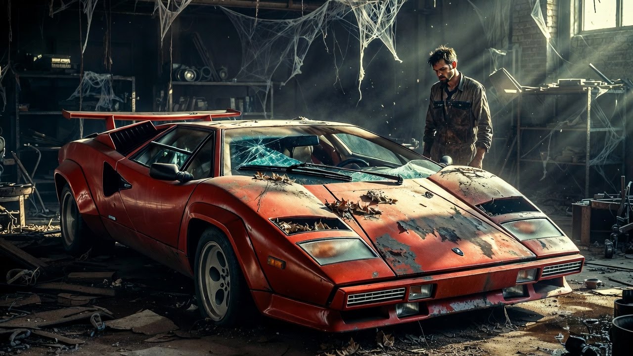 Restauración de coche ASMR: reconstrucción completa del Lamborghini Countach 5000 QV
