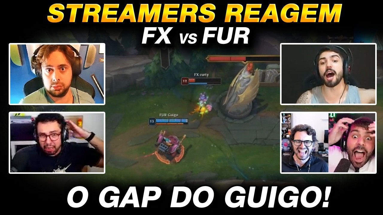STREAMERS REAGEM: O GUIGO DEU TOP GAP, ACABOU COM O JOGO! FUR vs FLUXO