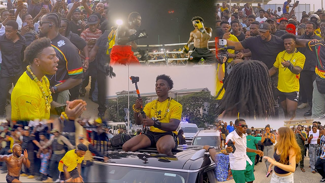 Beautiful😍IShowSpeed arrives@Independence Square to massive crowds Gather to kick off his Ghana tour
