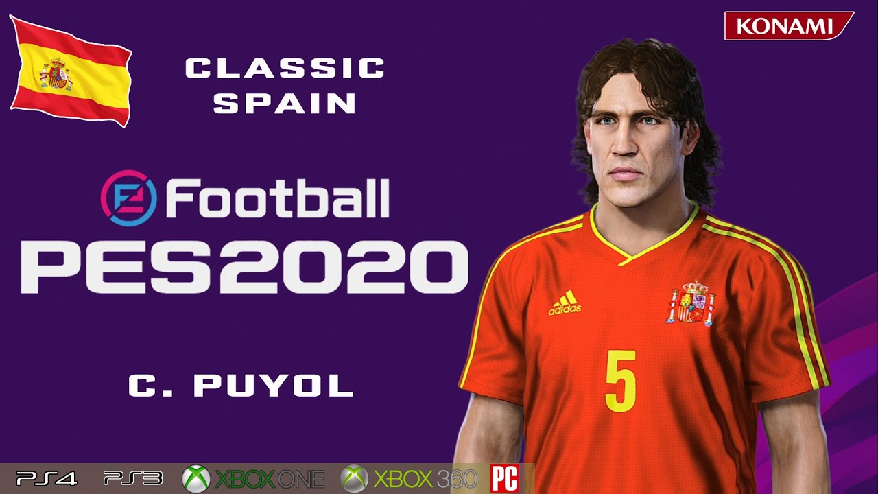 C. PUYOL face+stats (Classic Spain) How to create in PES 2020