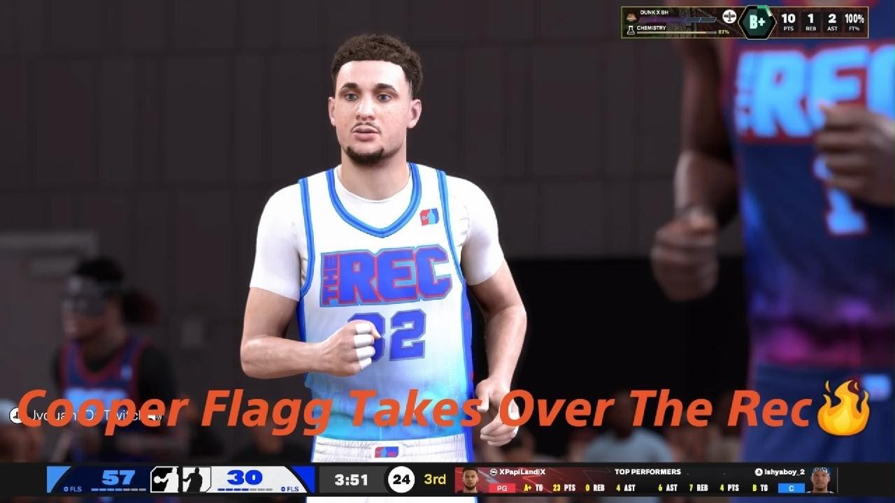 My Cooper Flagg Build Takes Over The Rec on NBA 2K26 😈 Drops 50 👌
