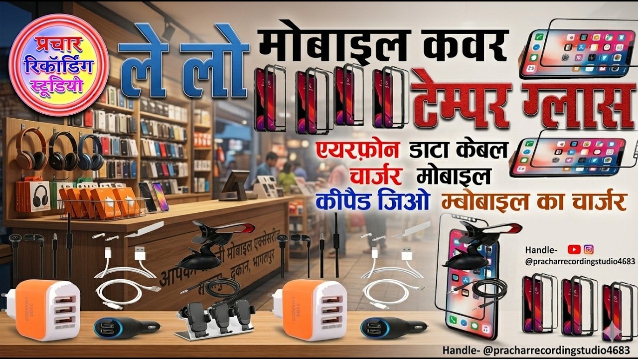 prachar एयरफोन डाटा केबल चार्जर  मोबाइल कवर  टेंपर ग्लास कीपैड मोबाइल चार्जर जिओ मोबाइल का चार्जर