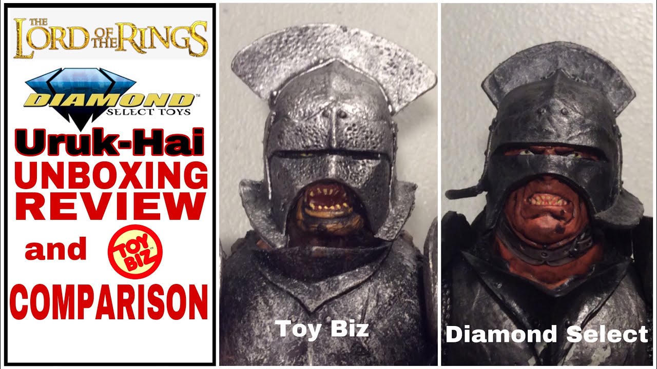 LORD OF THE RINGS by Diamond Select: Unboxing! Review! Toy Biz Comparison! Uruk-Hai