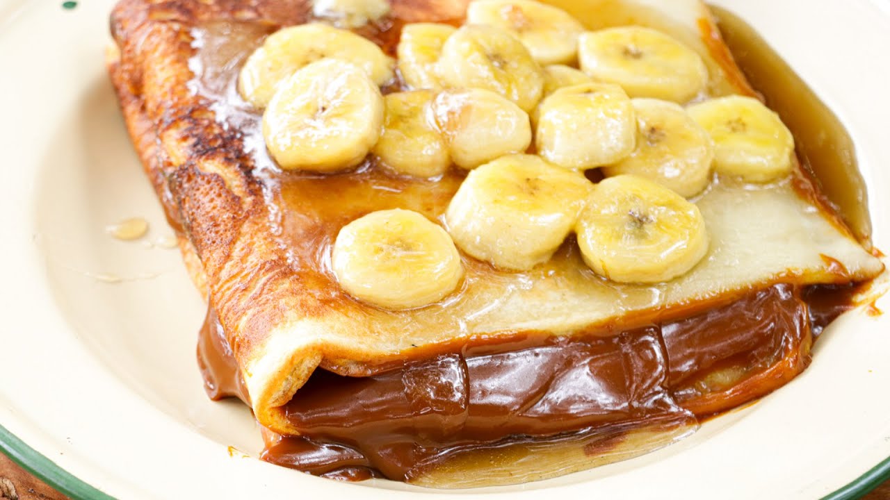 PANQUEQUES con Dulce de Leche y Banana Caramelizada - CUKit!