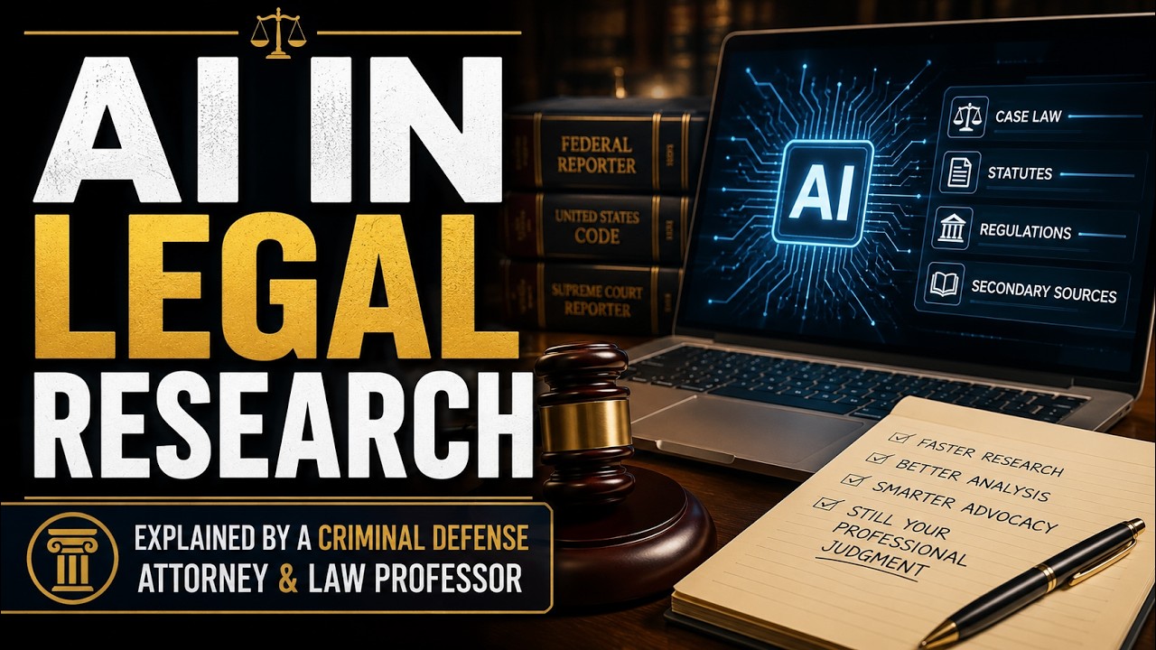 AI in Legal Research & Writing - Explained by a Criminal Defense Attorney & Law Professor