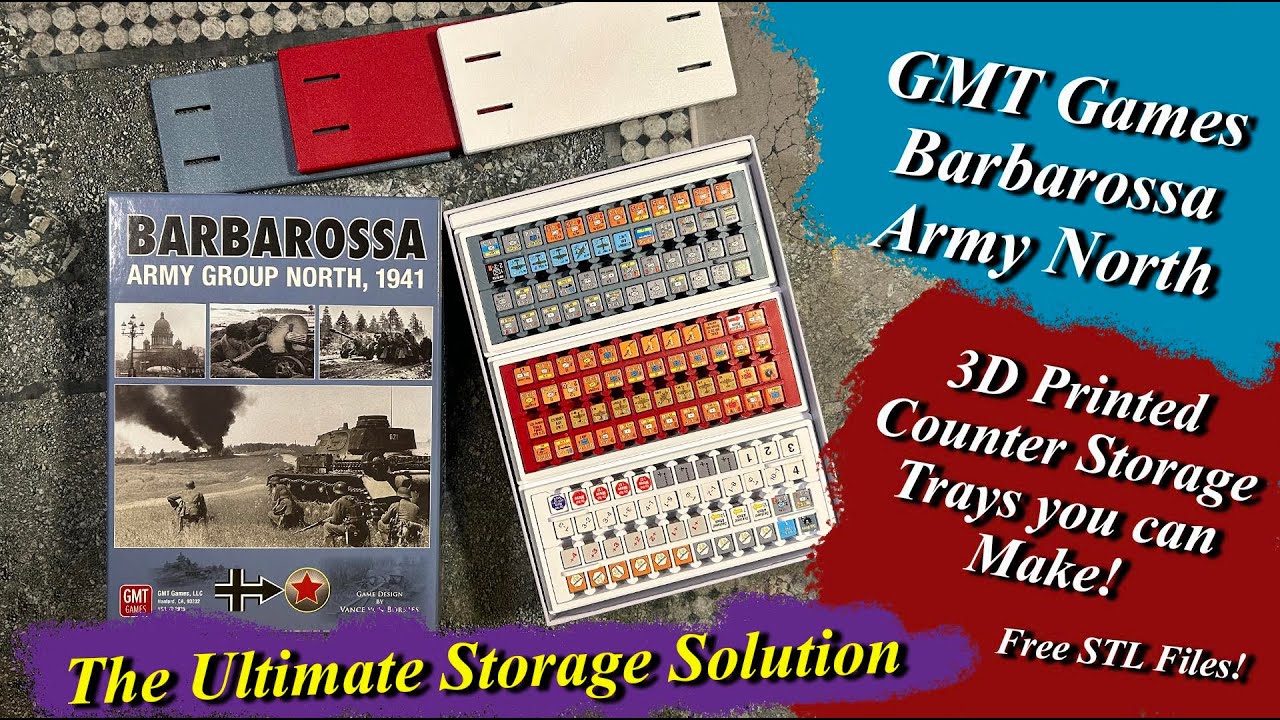 GMT Games: Группа армий «Барбаросса — Север», 1941 г. — подносы, напечатанные на 3D-принтере