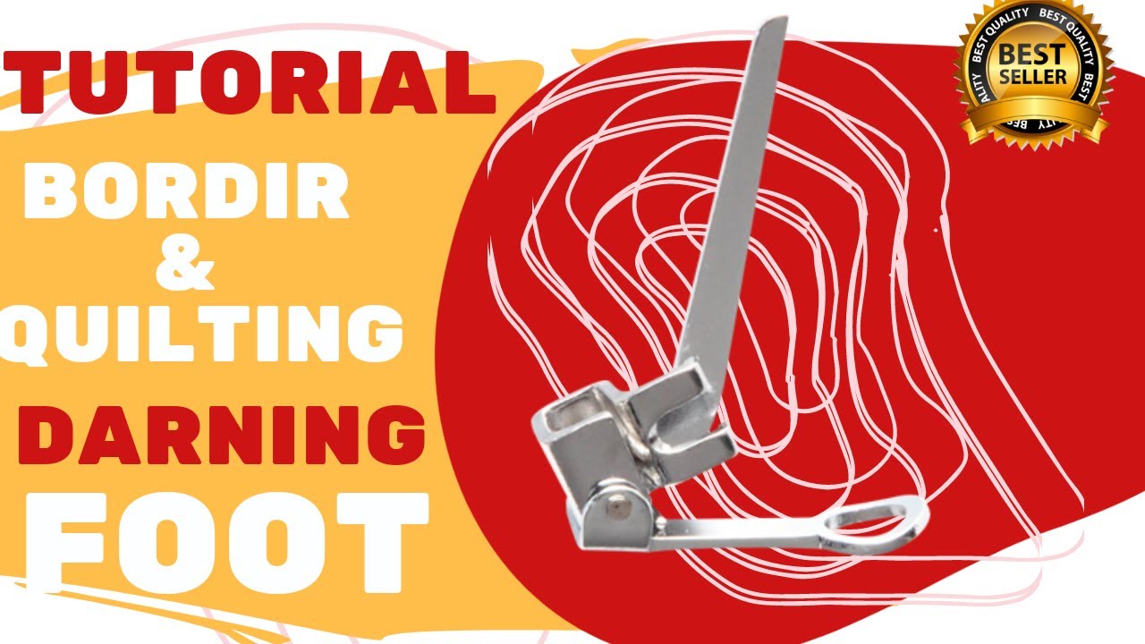 CARA MEMBUAT BORDIR & QUILTING || MESIN JAHIT PORTABLE || DARNING FOOT || PEMULA WAJIB NONTON