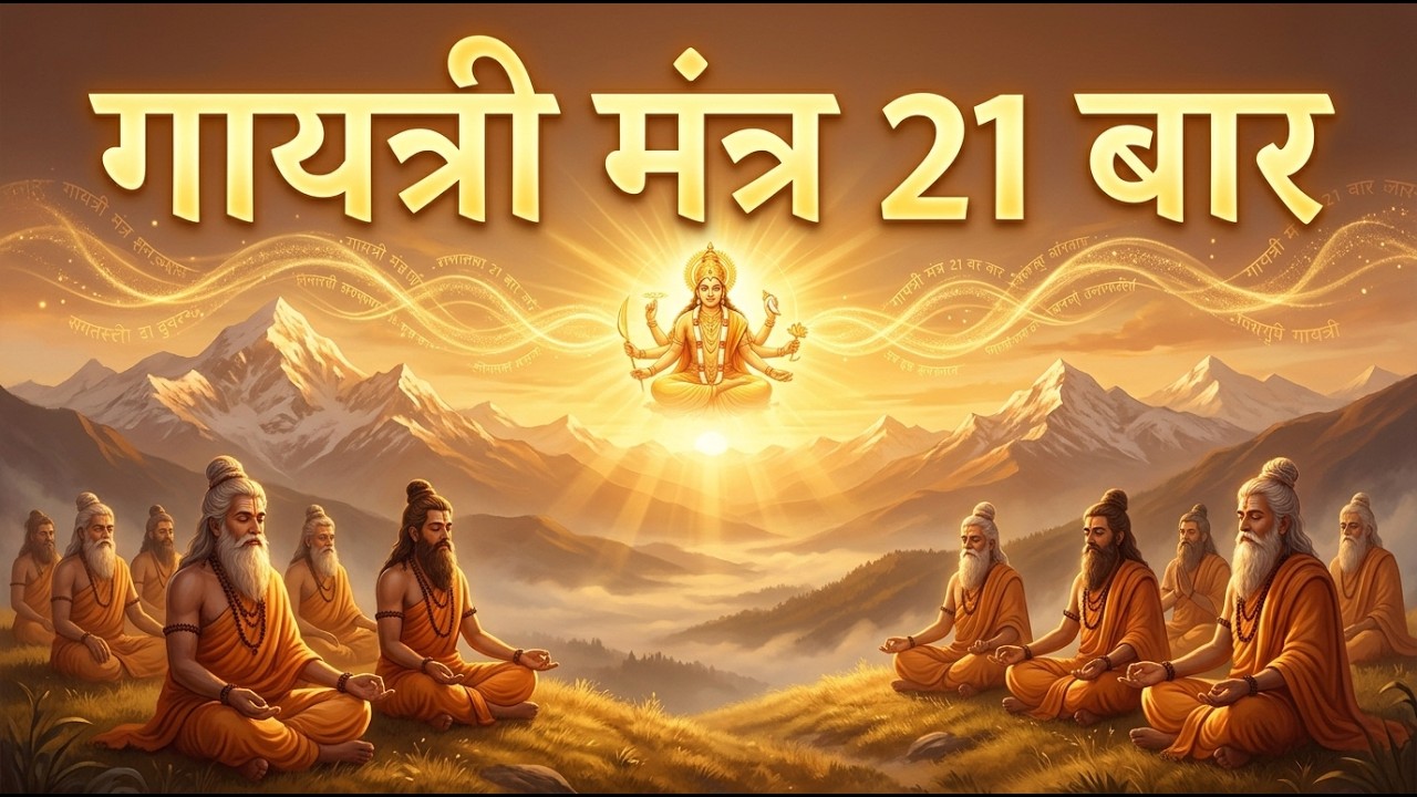 Gayatri Mantra 21 Times | ॐ भूर्भुवः स्वः | Powerful Vedic Mantra Chant | Morning Meditation Mantra