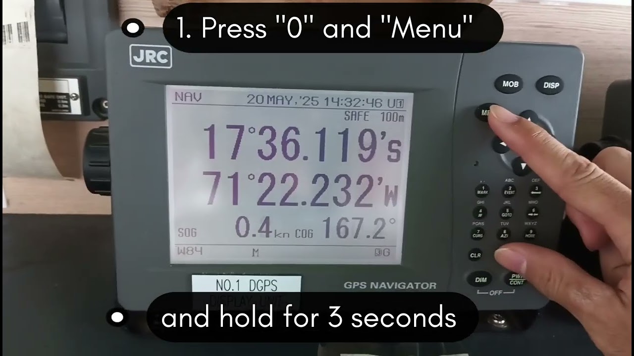 Changing Datum Procedure for JRC GPS