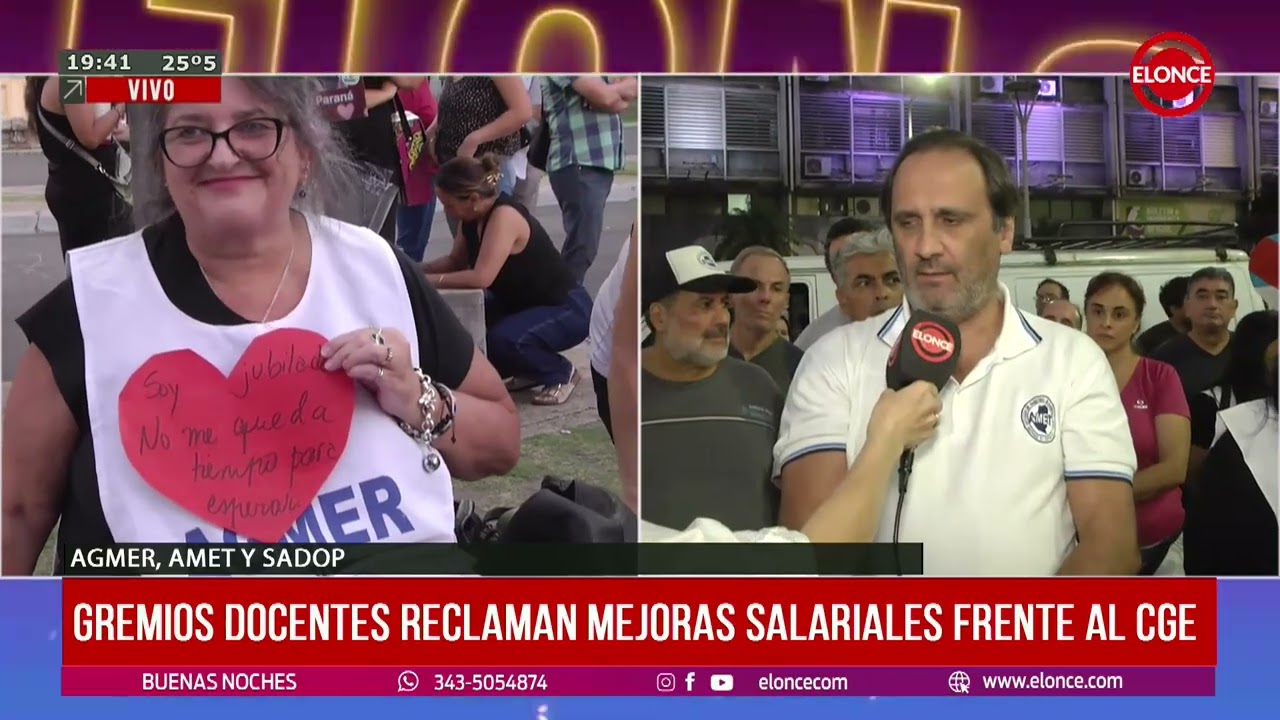Gremios docentes se manifestaron en reclamo en Plaza Mansilla