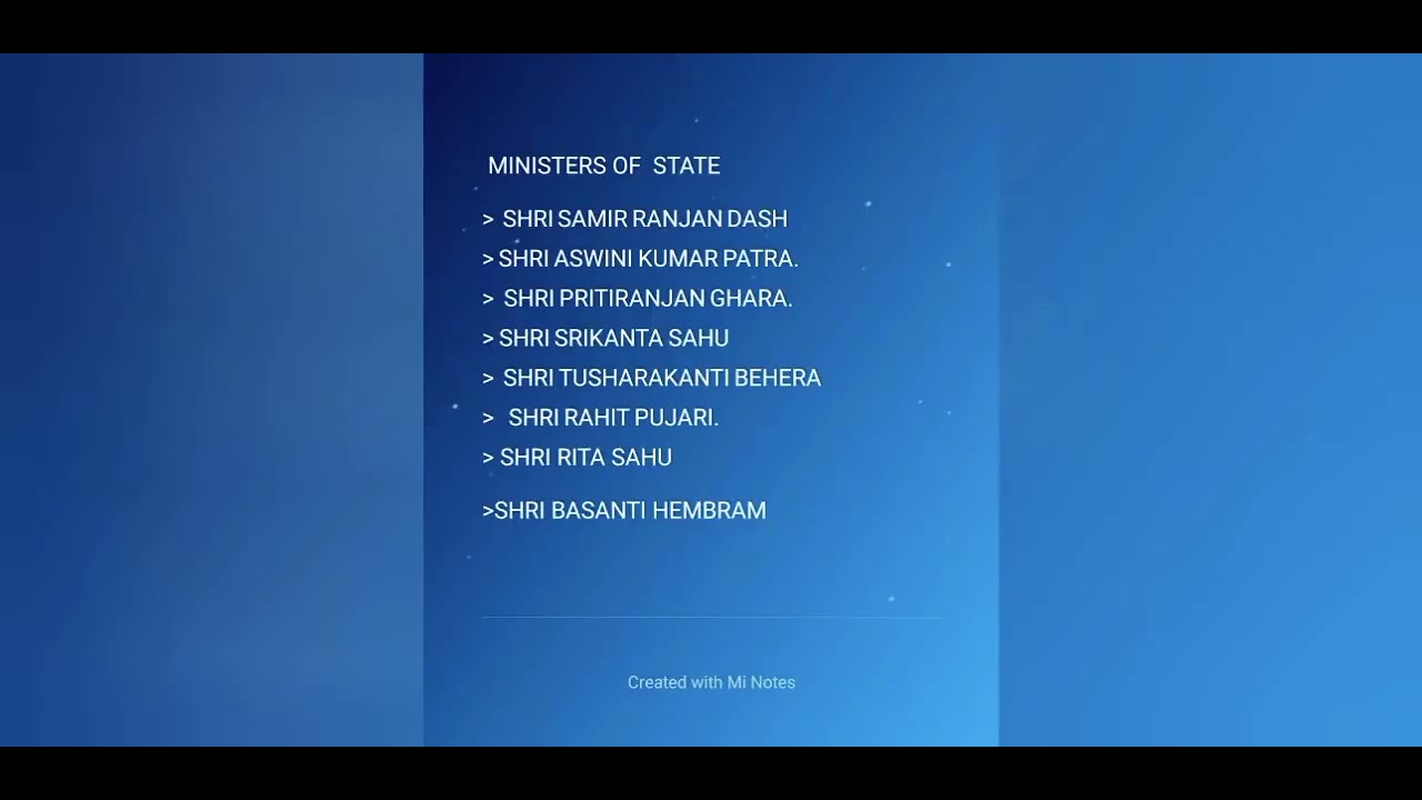 list of ministers of Odisha