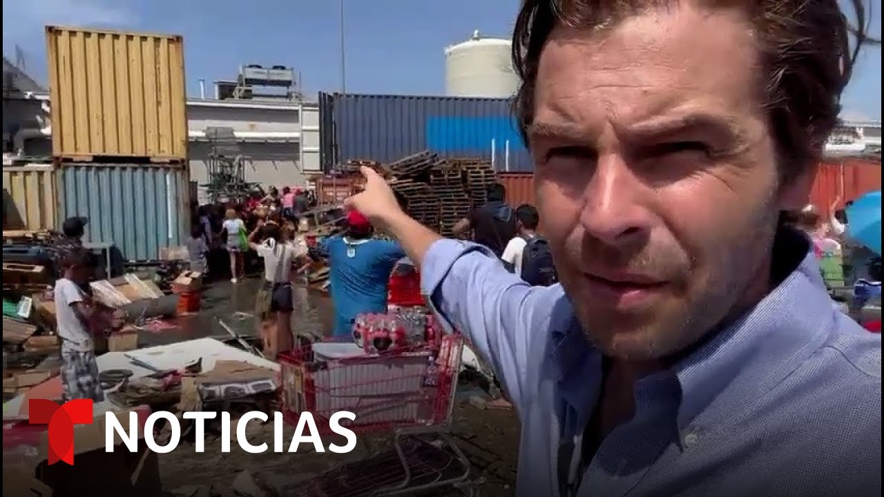 Saqueos de víveres en Acapulco tras la devastación del huracán Otis | Noticias Telemundo