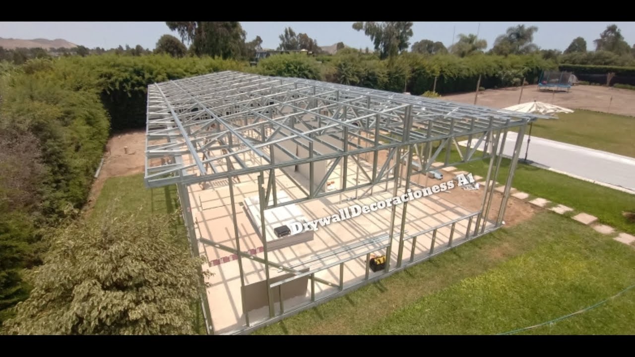 Cómo hacer TIJERALES a dos AGUAS para #CASA de #DRYWALL PASO A PASO | Instalación Techo | VIDEO 2