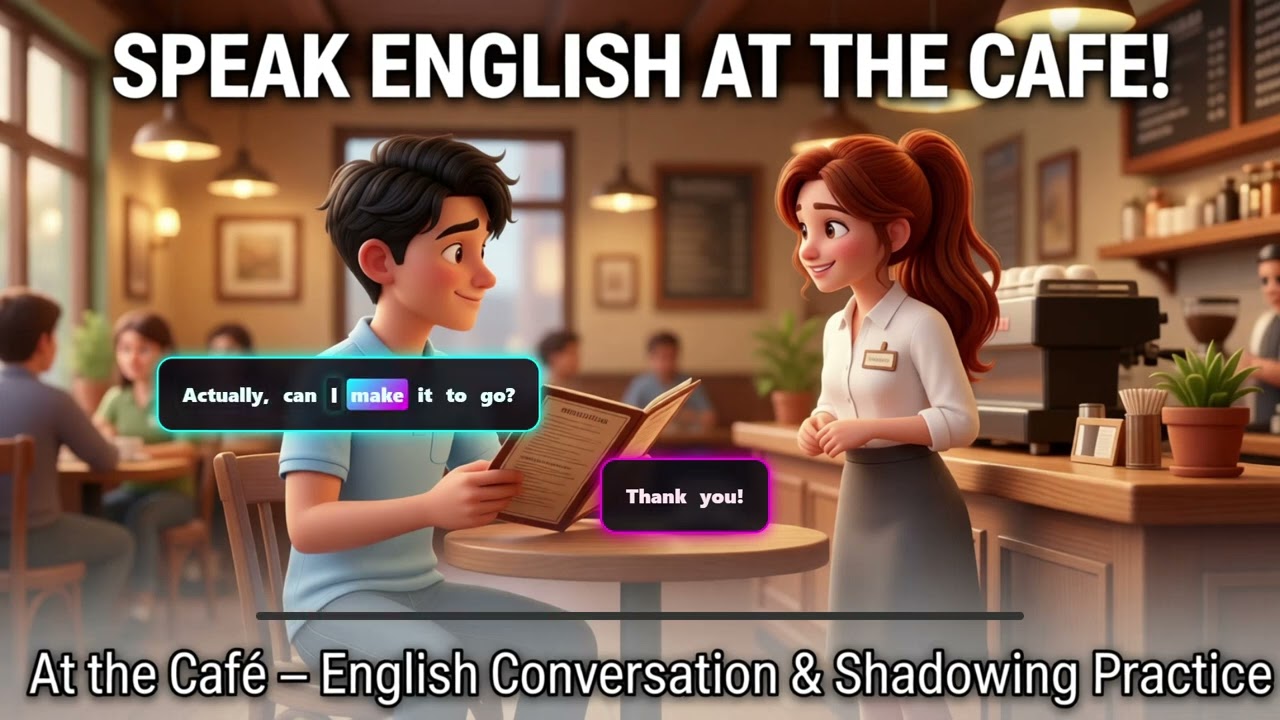 Shadowing Practice: At the Café in English |  | Easy English Conversation
