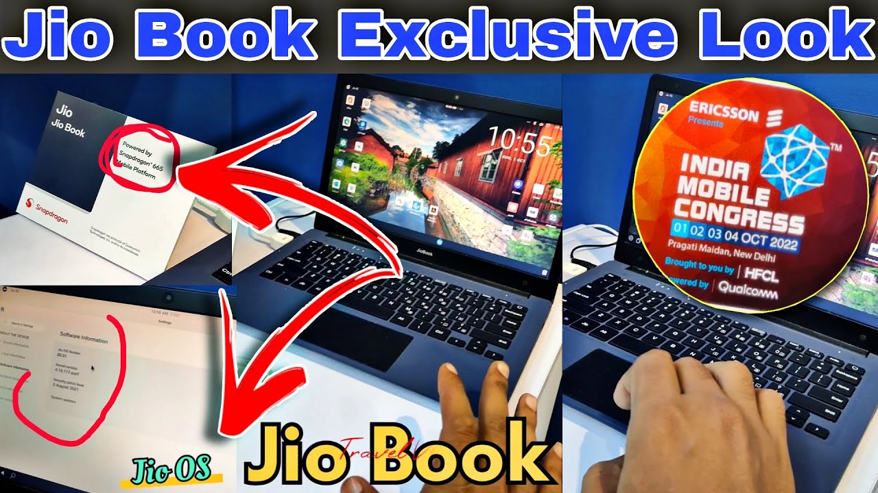 Jio Book Laptop Exclusive Look Available Qualcomm Stall At @IMC2022💥Here Are Exclusive First Look👌
