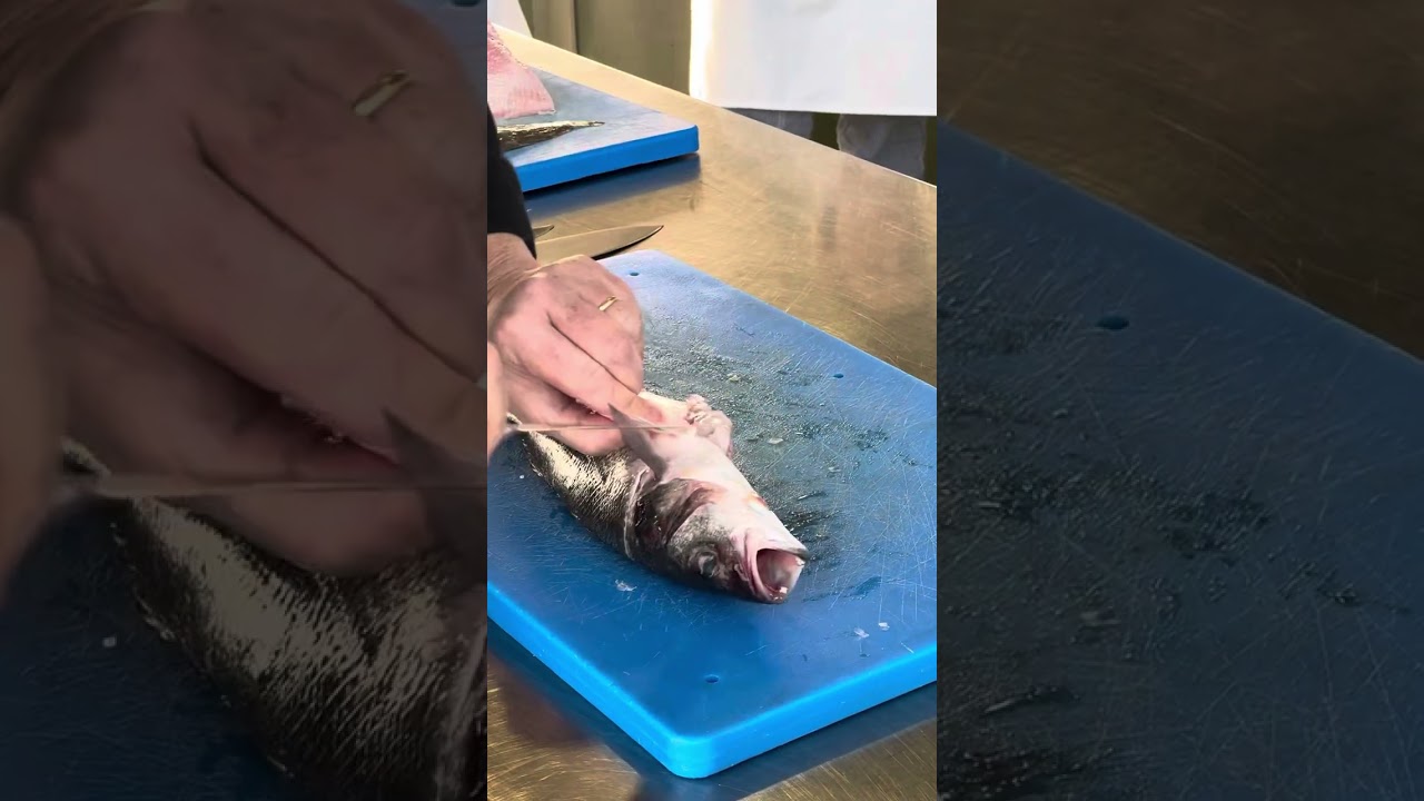 Zeebaars fileren met chef Monique van cvo brussel