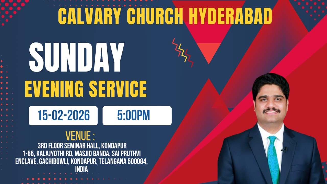 Sunday  Evening Service Live From Hyderabad | N Joseph Prakash | 15th February 2026