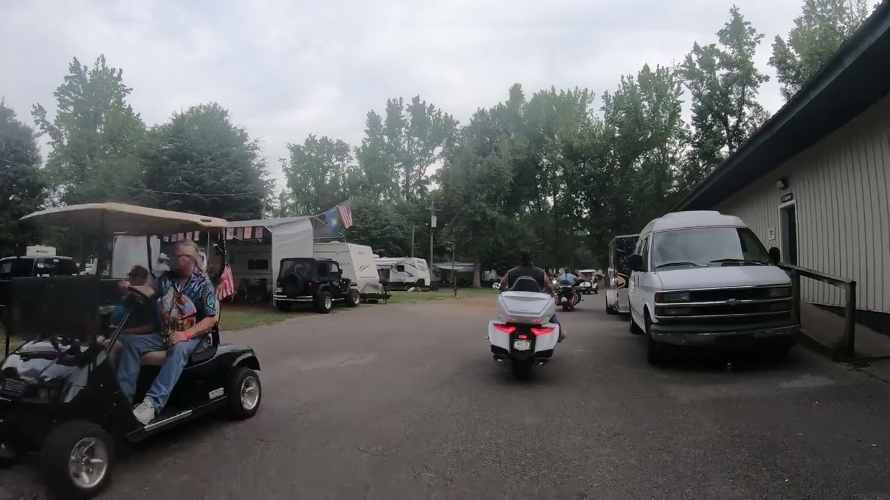 Harley Drags at Beech Bend Park pits and camp grounds.