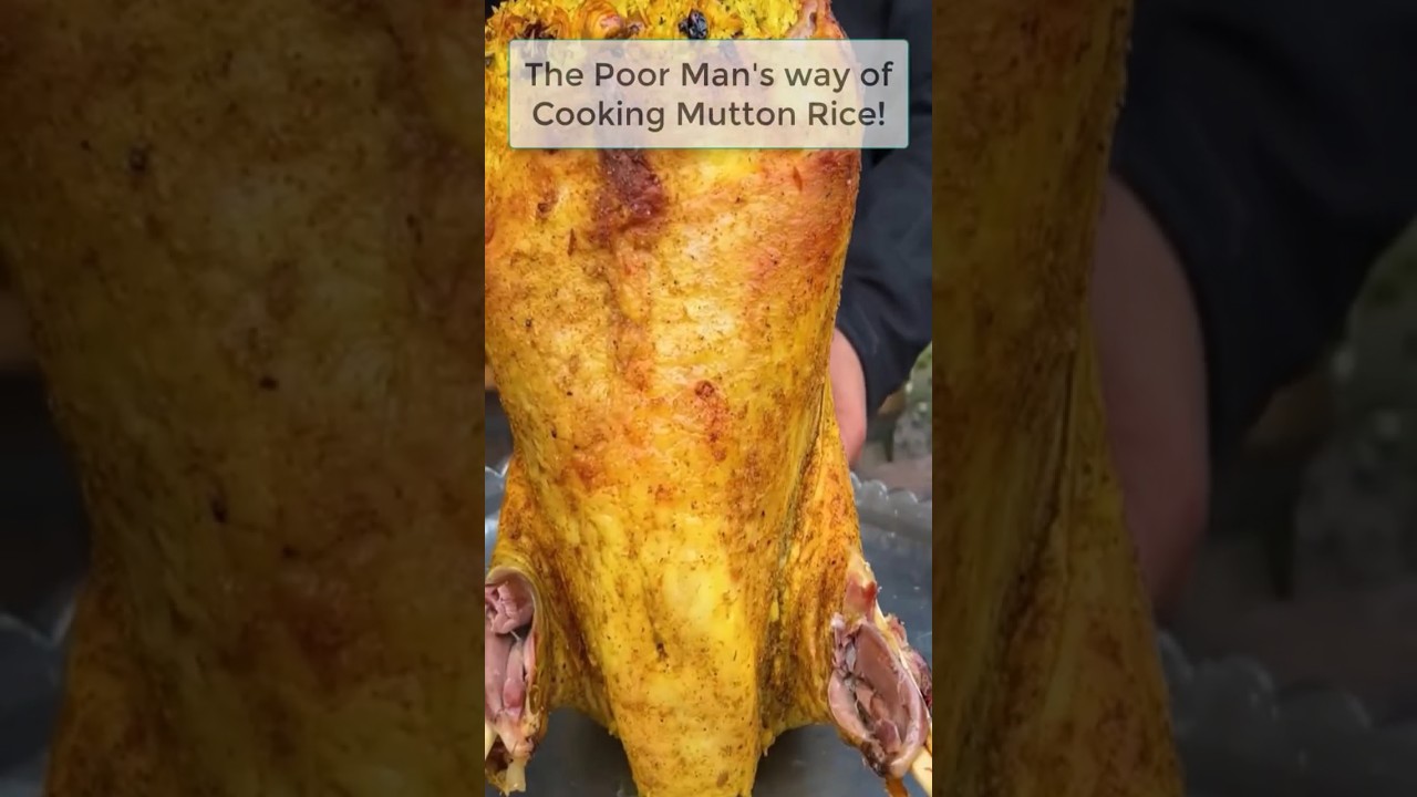 The poor man's way of cooking mutton rice! 