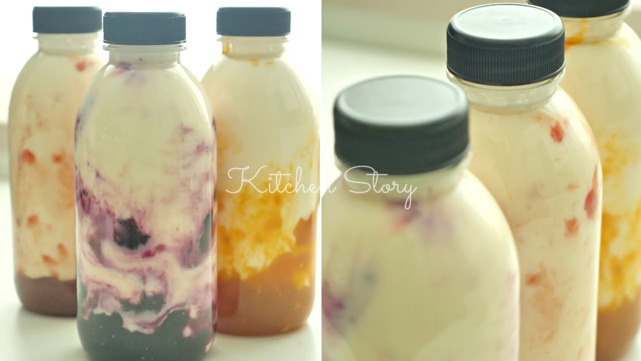 យ៉ាអួផ្លែឈើ🍓🥭[Fruity Smooth Yogurt][Kitchen Story]