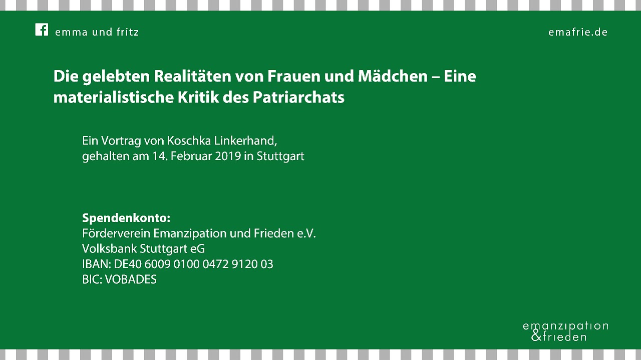Koschka Linkerhand: Eine materialistische Kritik des Patriarchats
