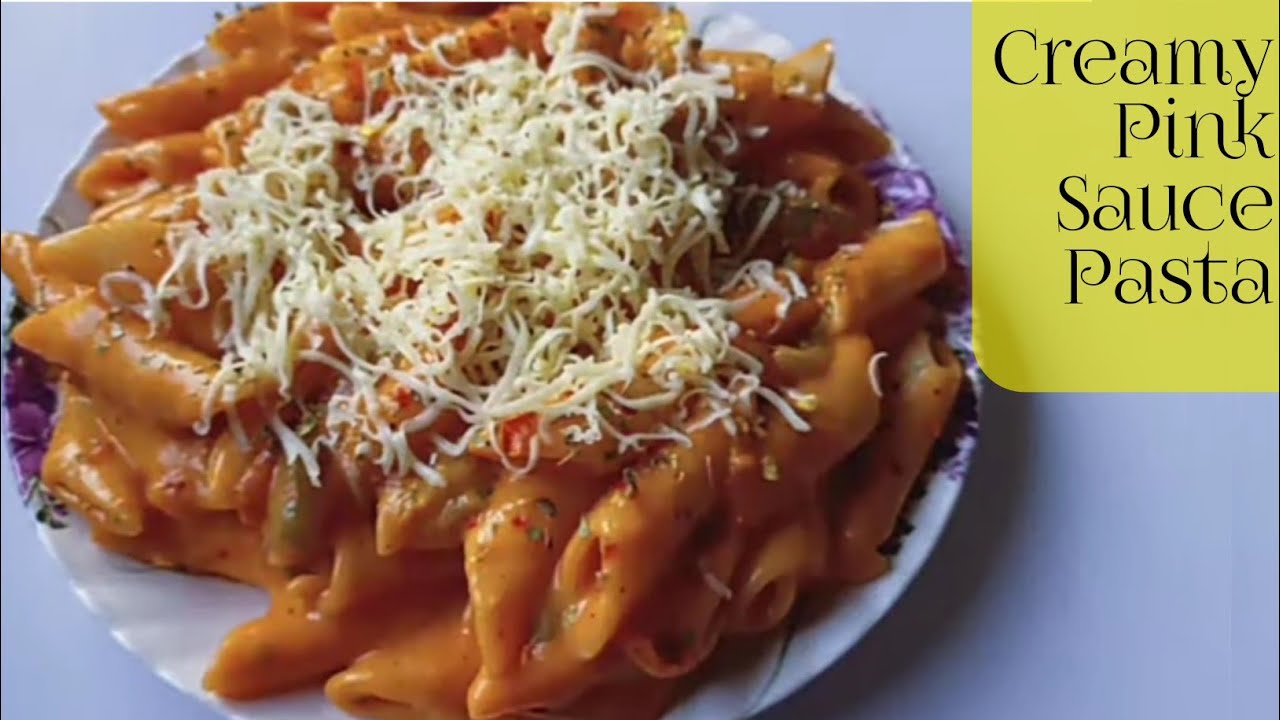 Паста с розовым соусом в сливочном стиле в стиле джайнского ресторана #pinkpasta