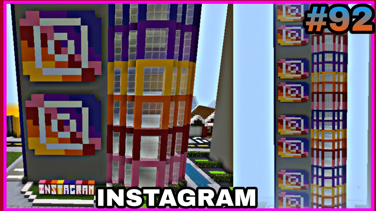 Como fazer a empresa do Instagram no Minecraft!! Construindo uma cidade#92