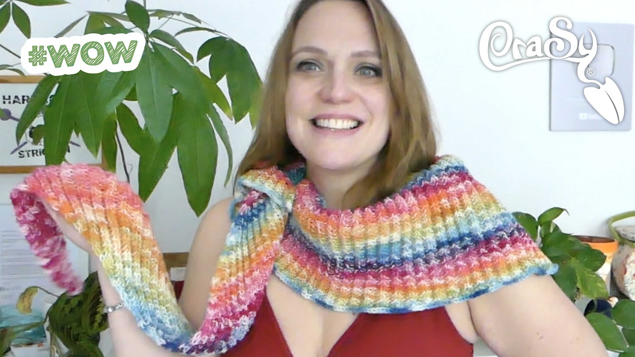 MEGA-EFFEKTVOLL 🤩 | Buntes Rippen- Tuch stricken | 