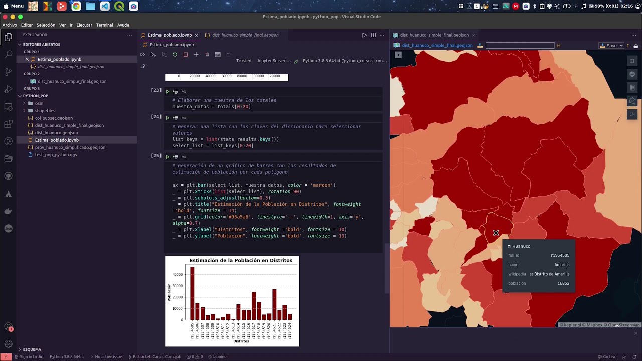 Acceso a datos de población con Python y QGIS