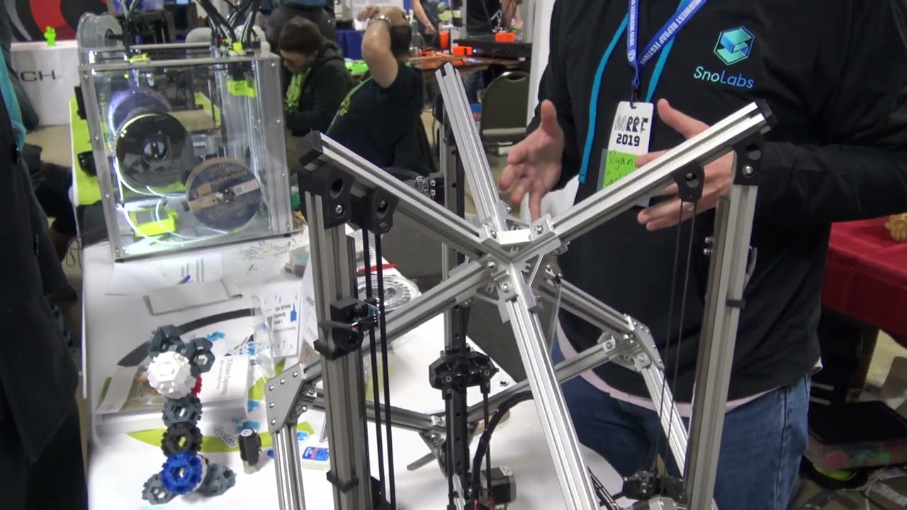 Ryan Carlyle Delta 3D Printer Design at MidWest Reprap Festival