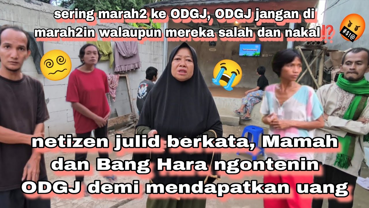 netizen julid berkata, Mamah dan Bang Hara cari uang dari hasil ngontenin ODGJ⁉️😔🙏🏻 #yayasanodgj