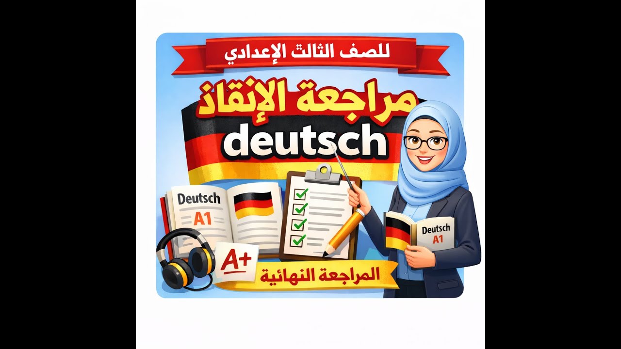 المراجعة النهائية للصف الثالث الإعدادي لغة المانية ترم اول لعام ٢٠٢٦ شرحGrammtik الجز الرابع 🇩🇪🇩🇪💣💥