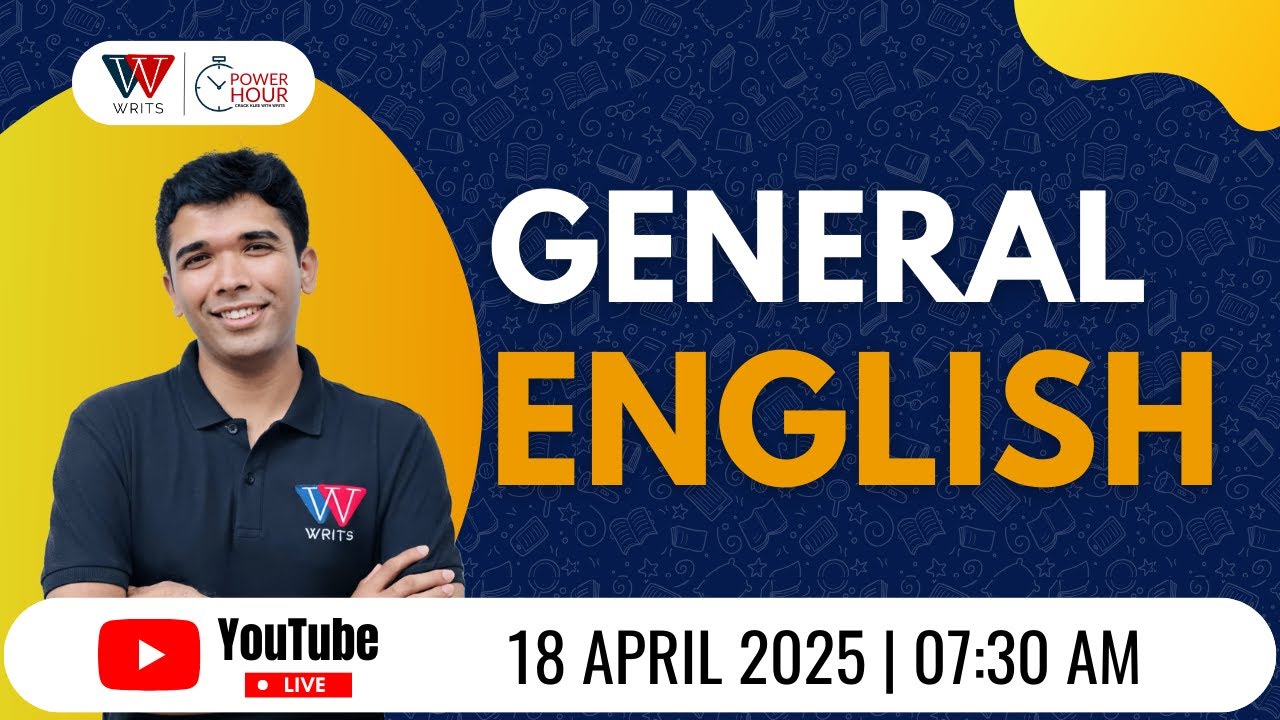 GENERAL ENGLISH | WRITS | AMU| KLEE | CUSAT 2025 | LIVE #17
