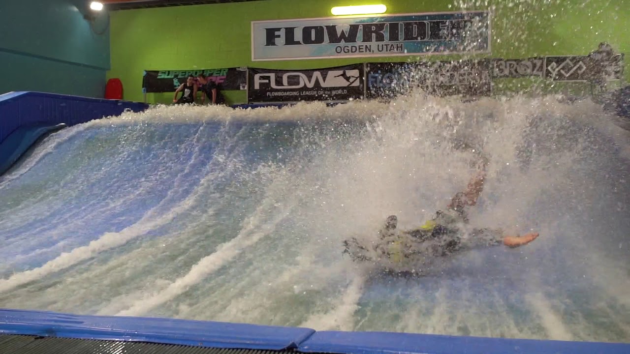 tk fail on the FlowRider at FlowRider Utah