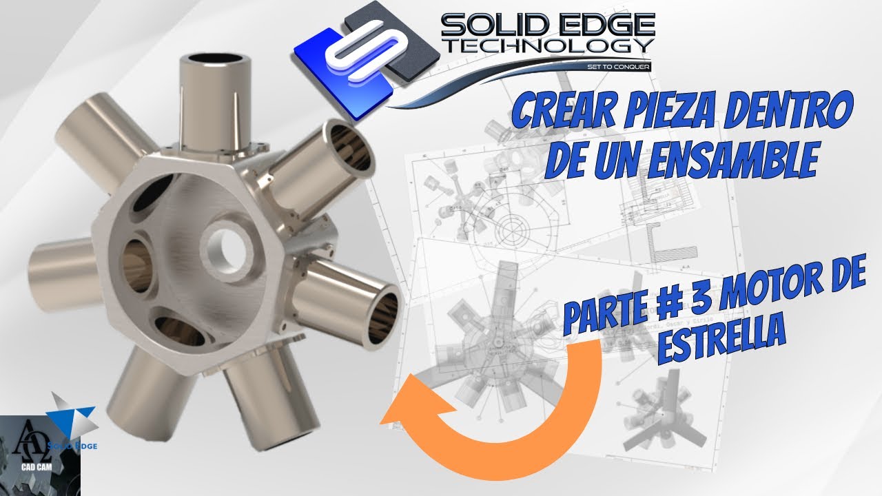 Solid Edge 2024 Crea piezas DENTRO DE UN ENSAMBLE | Tutorial | ESPAÑOL