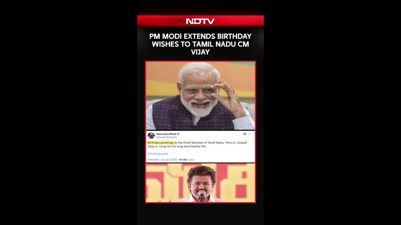 PM Modi Extends Birthday Wishes To Tamil Nadu CM Vijay