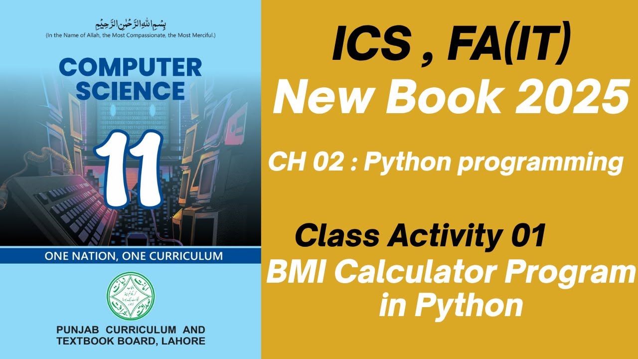 BMI Calculator Program in Python | Class Activity Solution | Computer Science Class 11