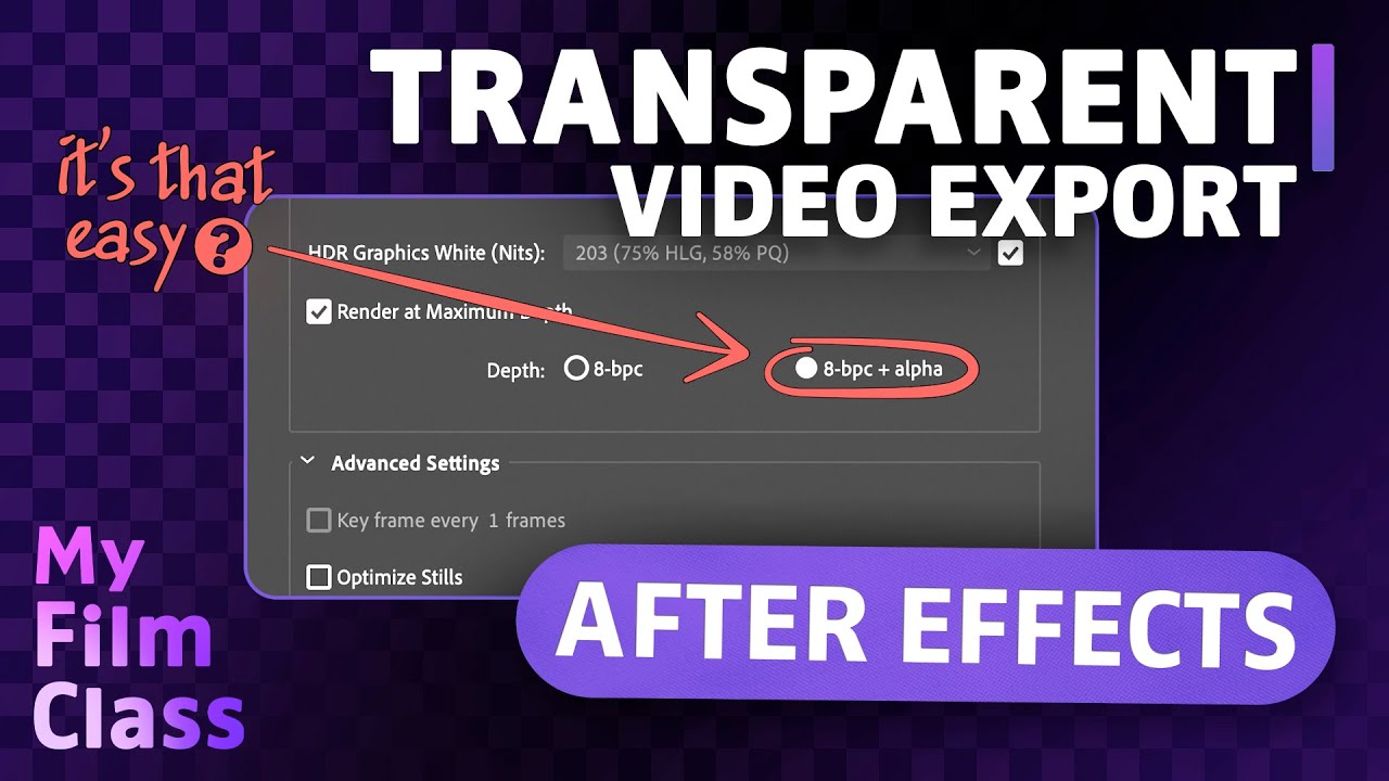 Export TRANSPARENT Videos From After Effects in Adobe Media Encoder