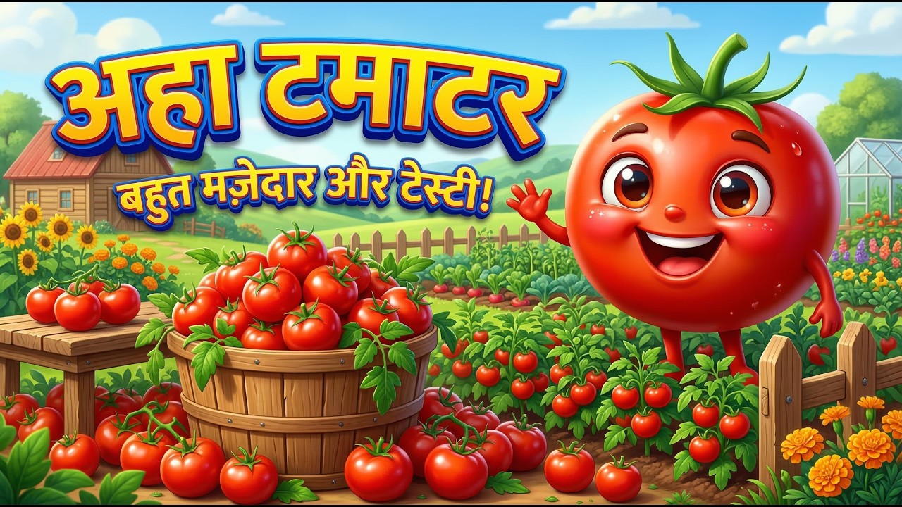 आहा टमाटर - Aaha Tamatar Bade Mazedar | Hindi Nursery Rhymes And Kids Song | All Rhyms in Hindi