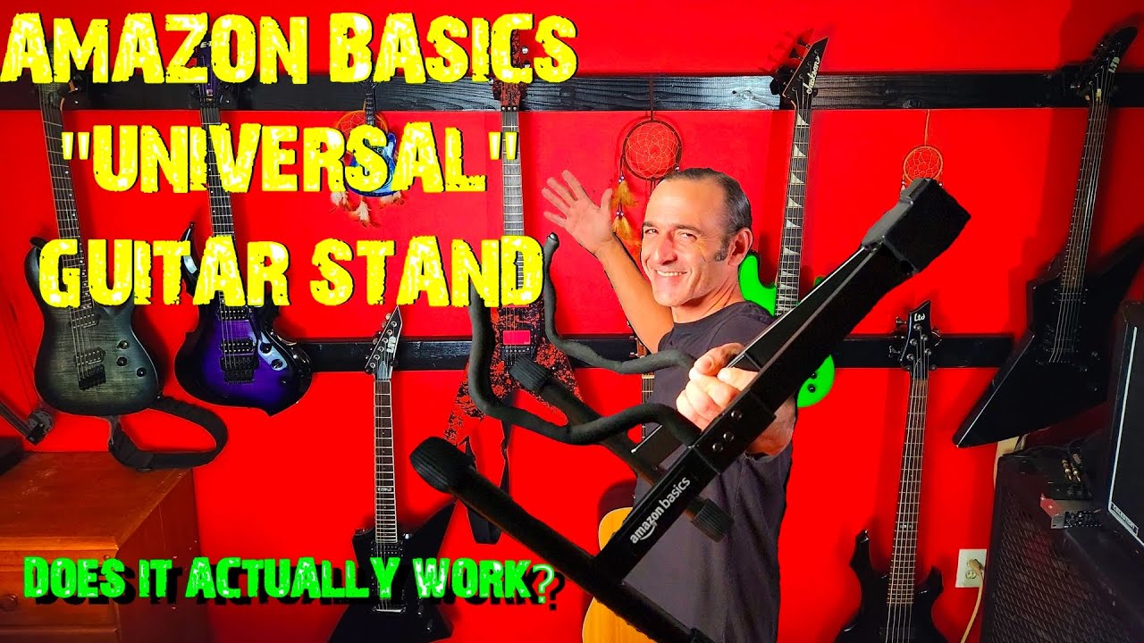 Amazon Basics FOLDING Guitar Stand REVIEW (Is This Guitar Stand Really Universal?)