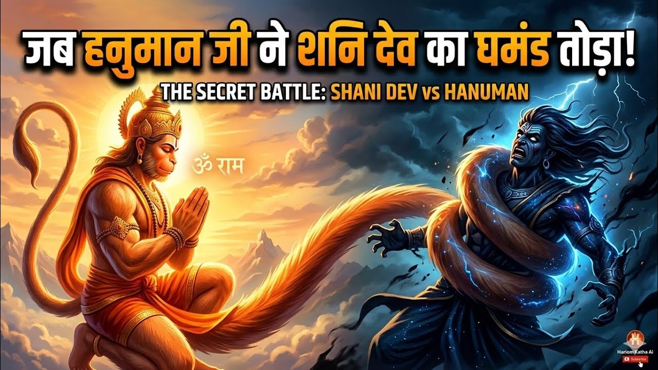 जब हनुमानजी ने शनि देव को अपनी पूंछ में जकड़ लिया😱 Why ShaniDev asked for forgiveness from HanumanJi